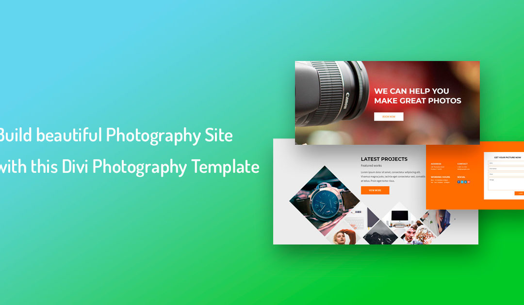 Build a Stunning Photography Website with this Photographer Divi Theme Layout