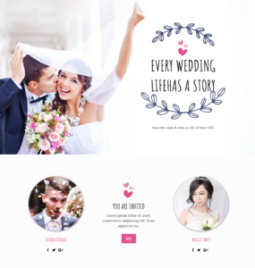 Wedding template for Divi Theme