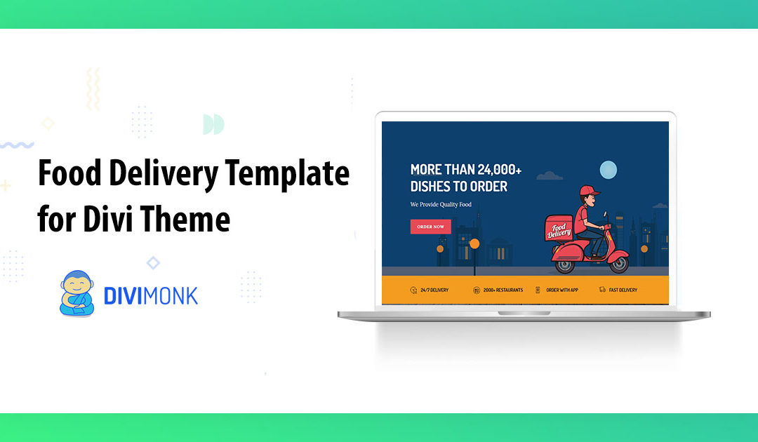 Build a creative website with Divi food delivery template