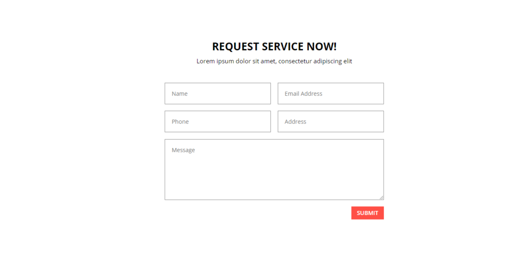 Contact section of Divi Appliance Repair Template