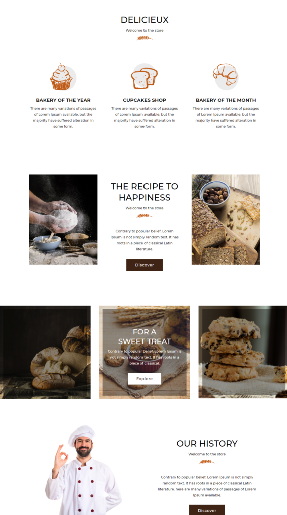 About Section Divi Bakery Template