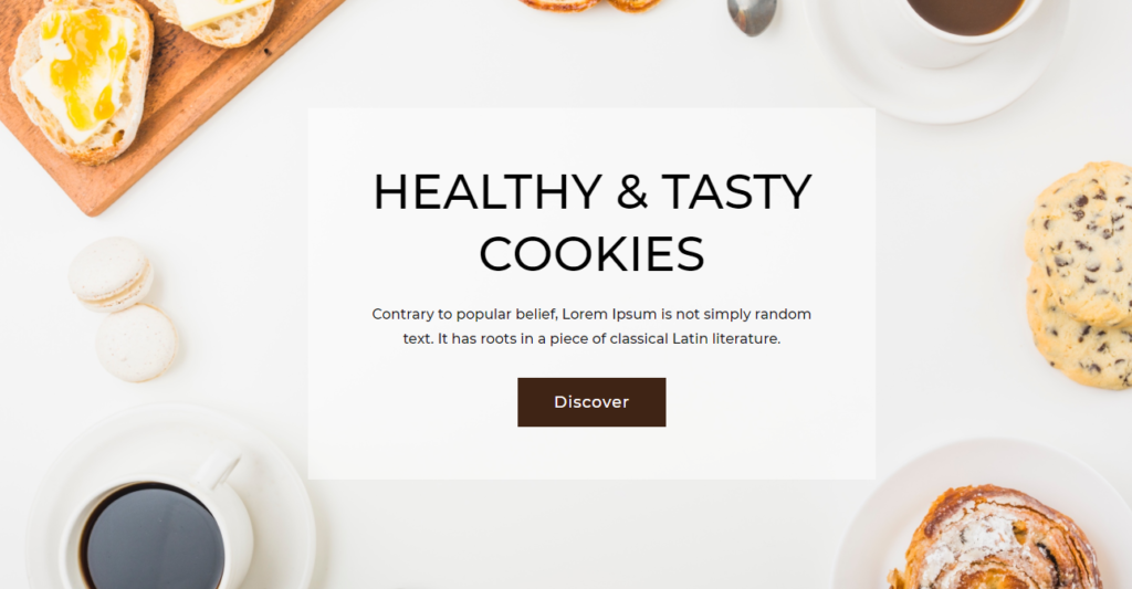 Hero Section Divi Bakery Template