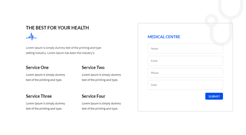 Services Section Divi Medical Template