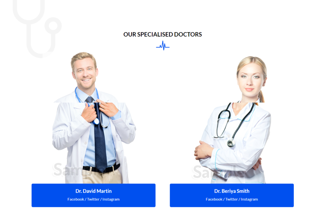 Team Section Divi Medical Template