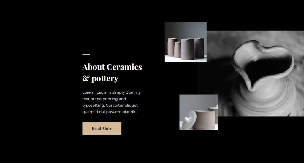 Divi Template for Ceramics & Pottery Business