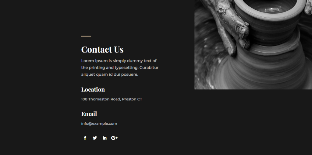 Divi Template for Ceramics & Pottery Business