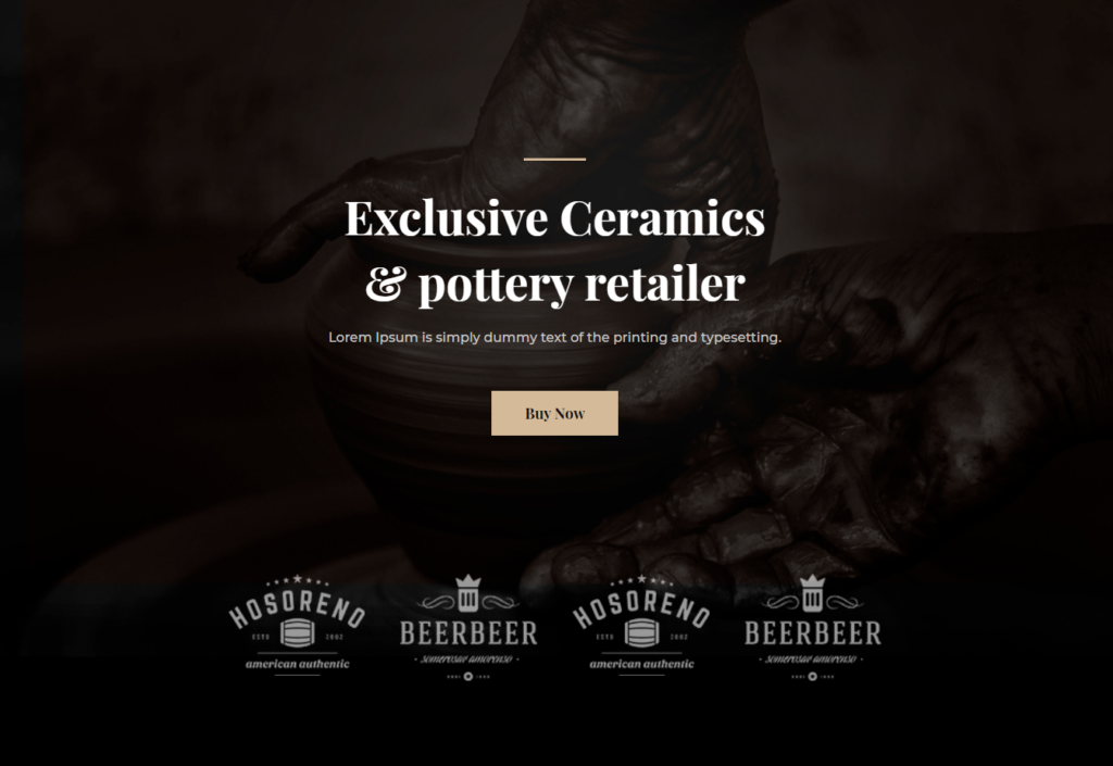 Divi Template for Ceramics & Pottery Business